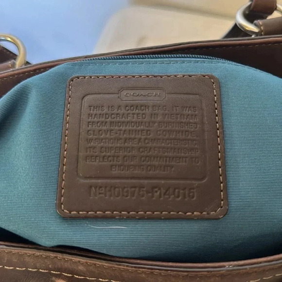 Coach F14015 Chelsea Leather Chocolate Brown Satchel Shoulder Bag - Picture 12 of 12